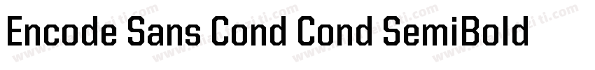 Encode Sans Cond Cond SemiBold字体转换